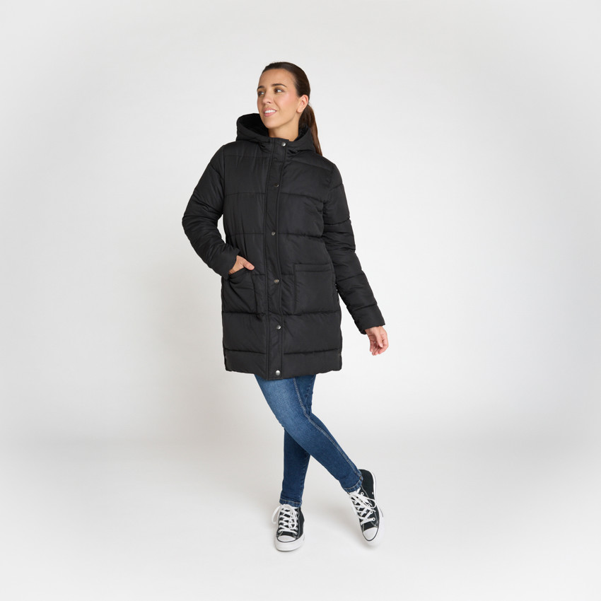 Doudoune évolutive longue et matelassée pour femme 