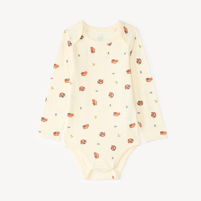 Lot de 3 bodies manches longues bébé garçon Flash McQueen Disney-Pixar 