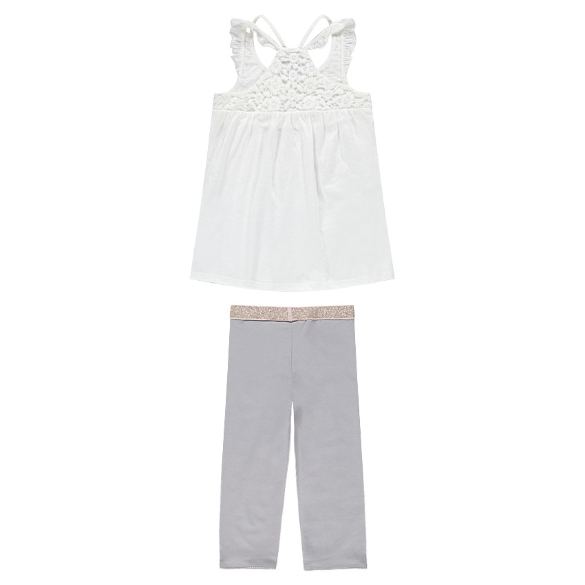 Ensemble avec débardeur print papillons et legging court 