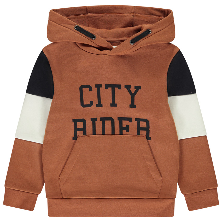 Sweat molleton à capuche effet color block pour garçon