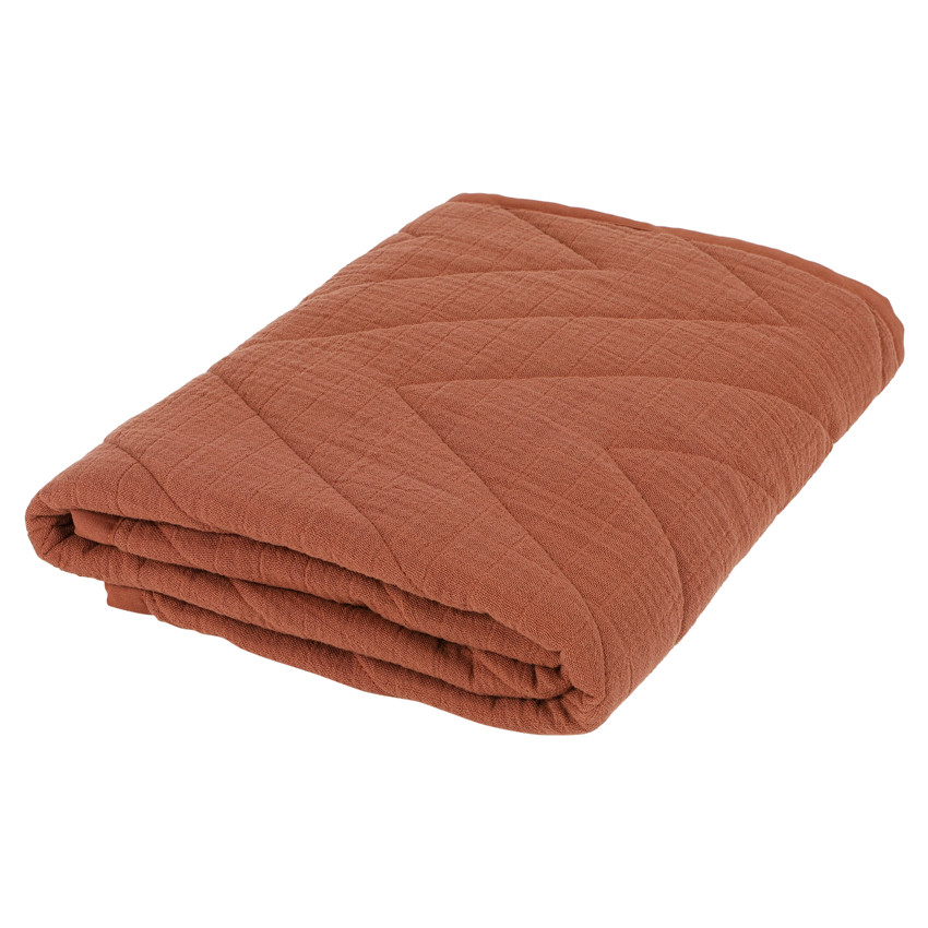 Couverture en coton 75 x 100 cm Bliss rust 