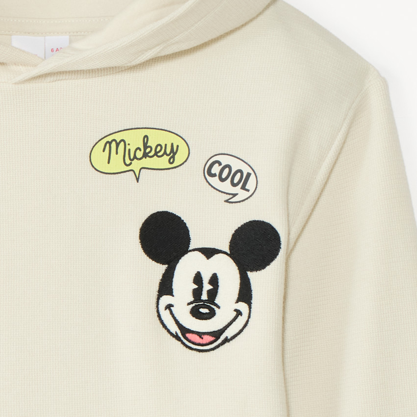Sweat à capuche en maille piqué Mickey Mouse pour garçon 