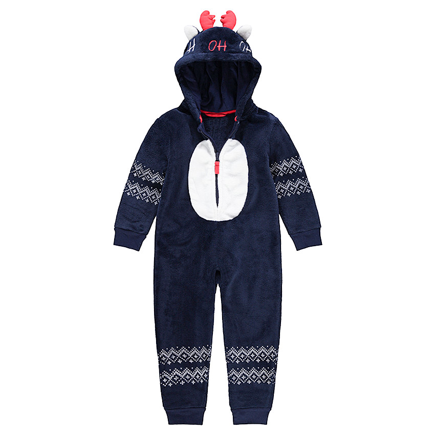 Surpyjama renne en sherpa avec frises esprit Noël 