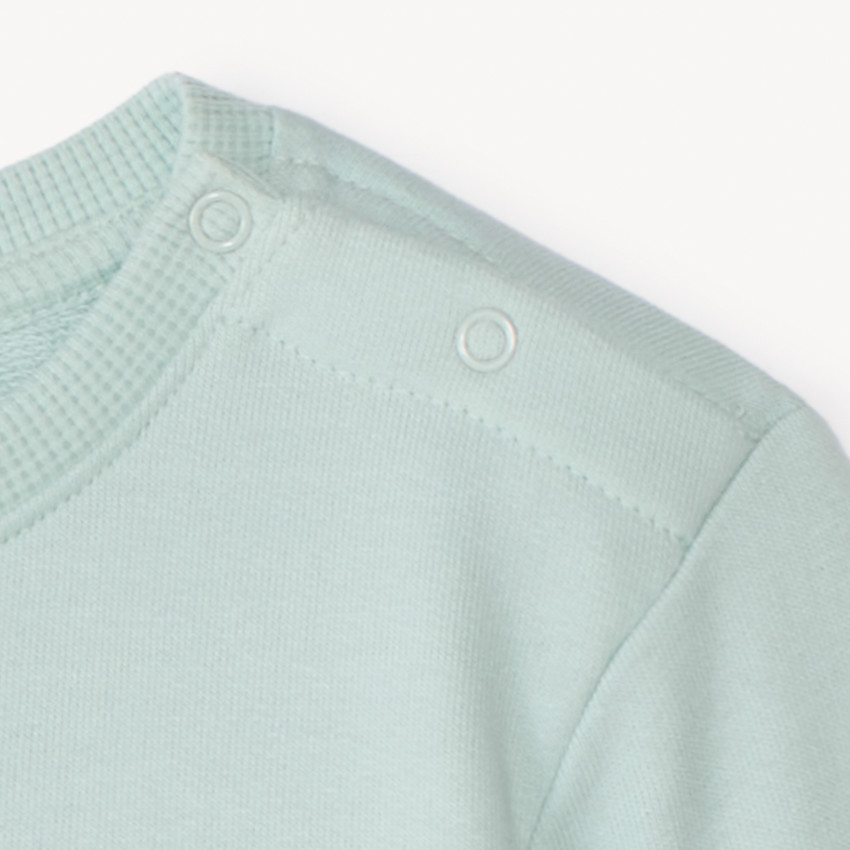 Sweat molleton printé et avec patch bouclette pour bébé garçon 