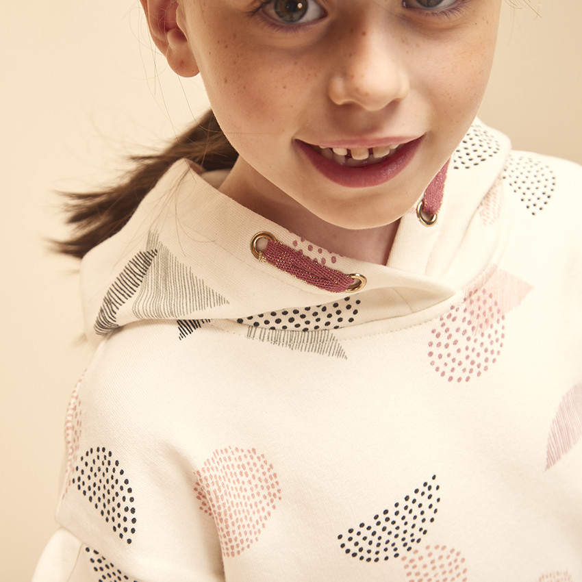 Robe sweat imprimé graphique pour fille 