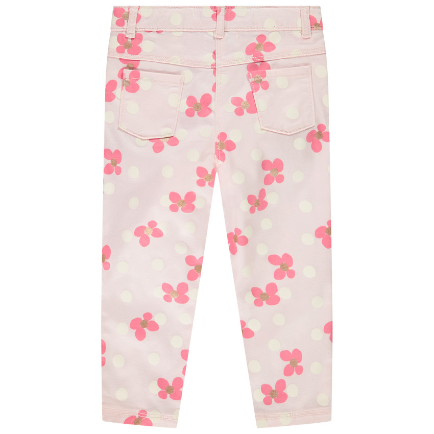 Pantalon slim en twill imprimé fantaisie pour bébé fille 