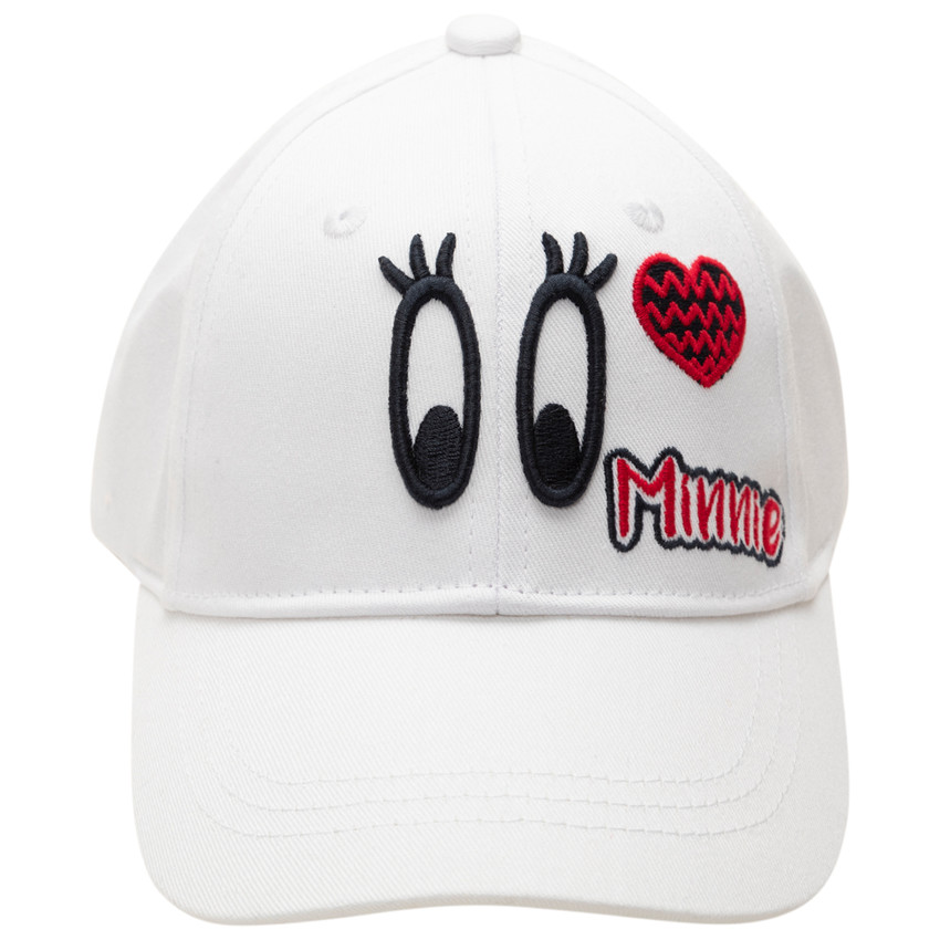 Casquette en toile broderie Minnie Disney et noeud au dos 