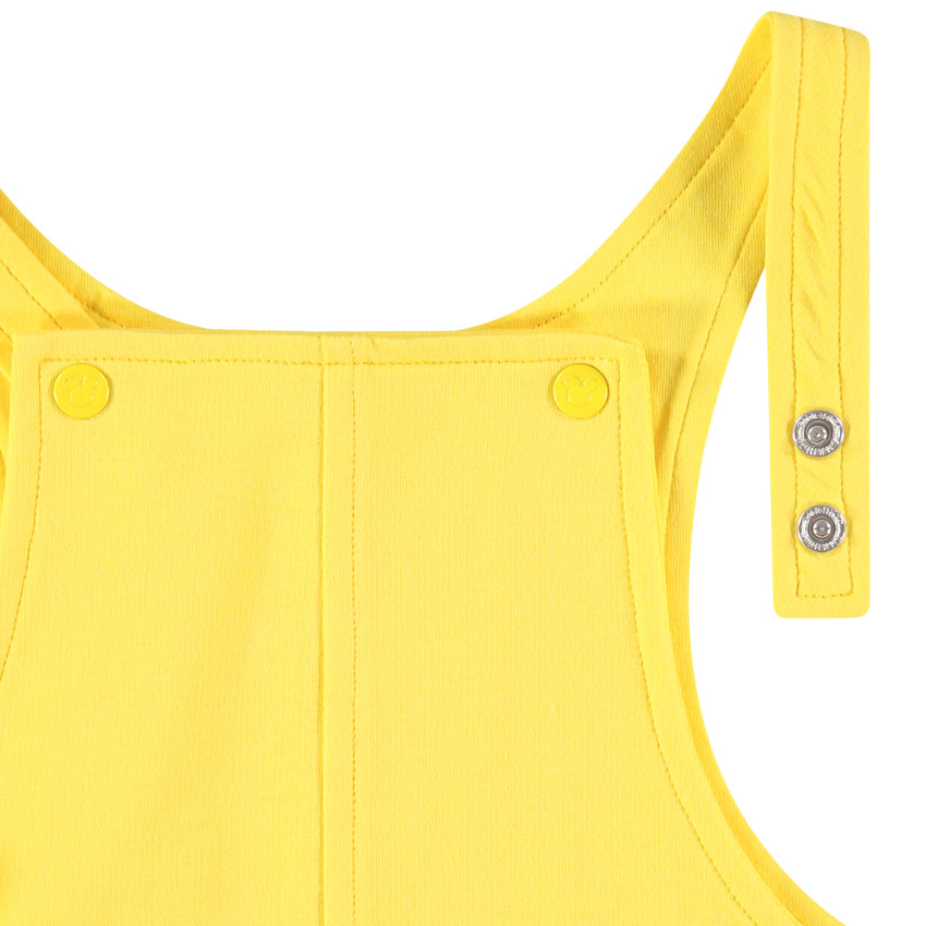 Ensemble t-shirt print yeux et salopette jaune Mickey Disney 