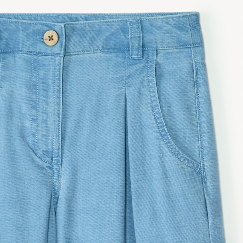 Pantalon droit large effet jean pour fille 