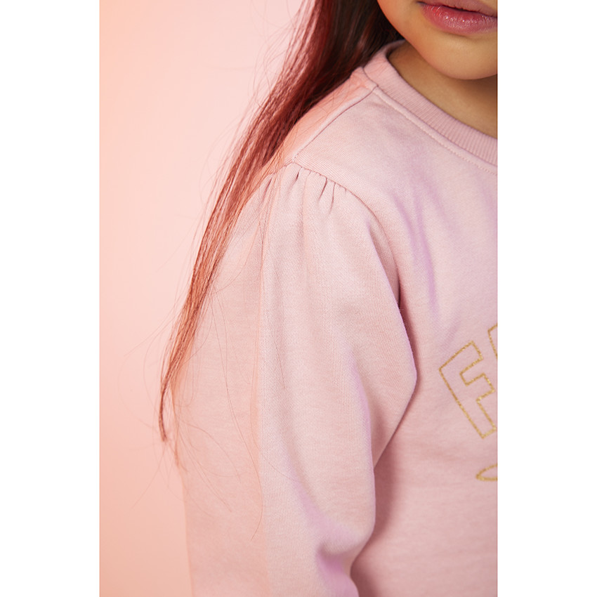 Robe manches longues en molleton print fantaisie pour fille 