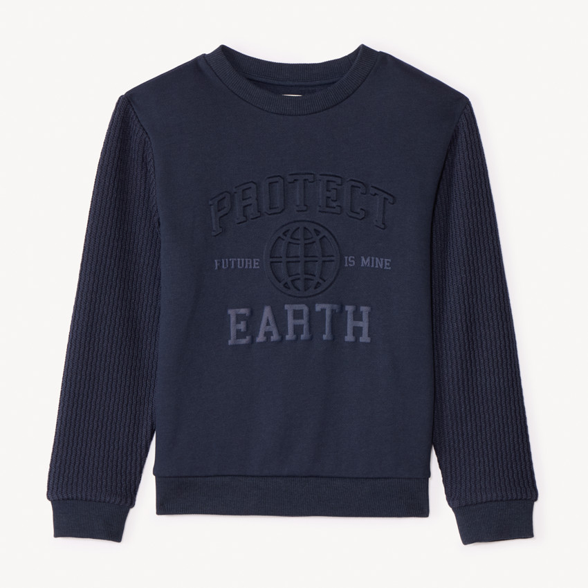 Pull manches longues à puffed print fantaisie pour garçon