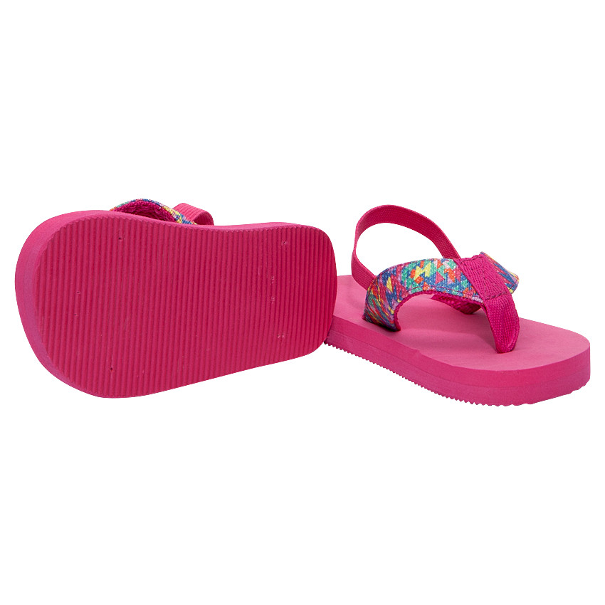 Tongs avec bride élastiquée et motifs multicolores 