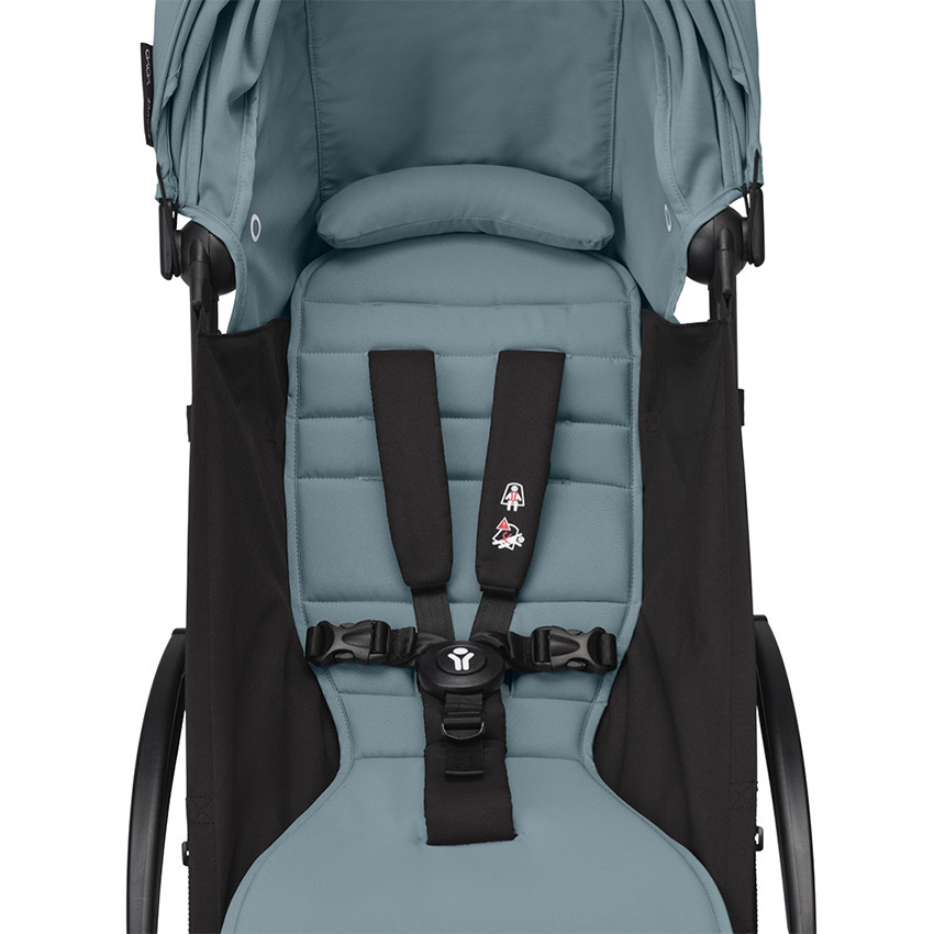 Poussette Stokke® YOYO³ de la naissance à 3 ans - cadre blanc/aqua 