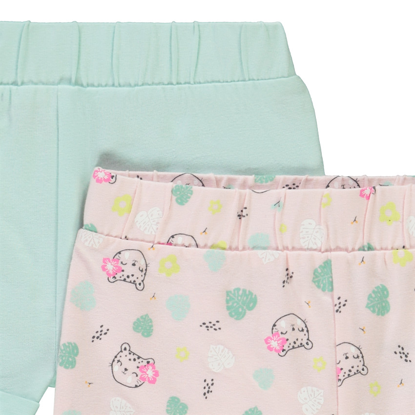 Lot de 2 shorts en jersey pour bébé fille 