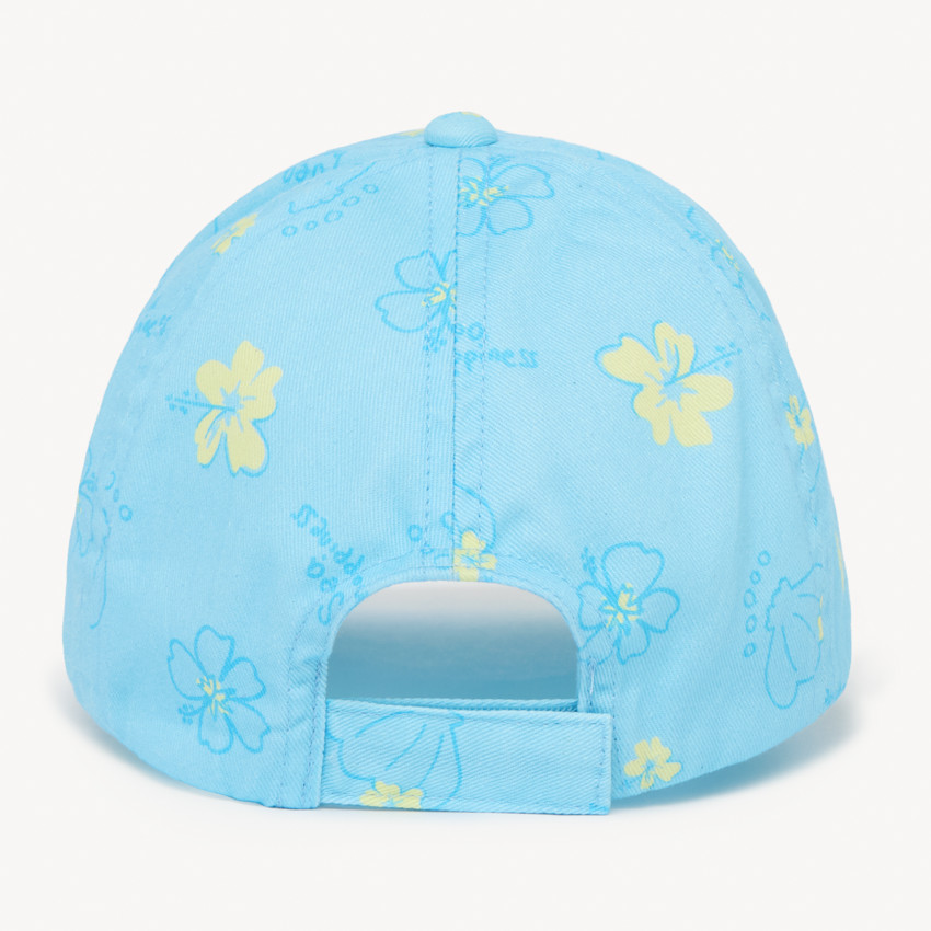 Casquette en twill imprimé fleurs et coquillages pour bébé fille 