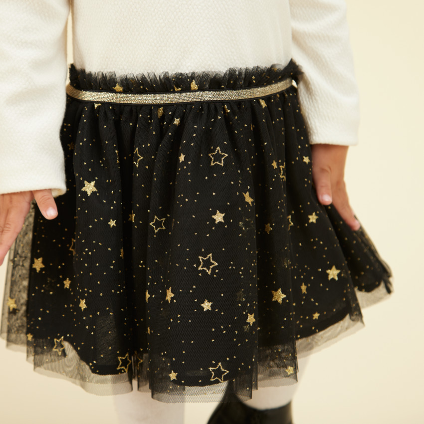 Robe bi-matière avec patch Harry Potter Warner pour bébé fille 