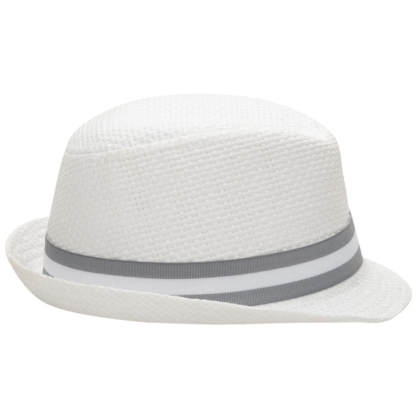 Borsalino effet paille à galon rayé 