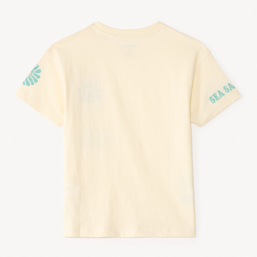 T-shirt manches courtes oversize print et broderie fantaisie pour garçon 
