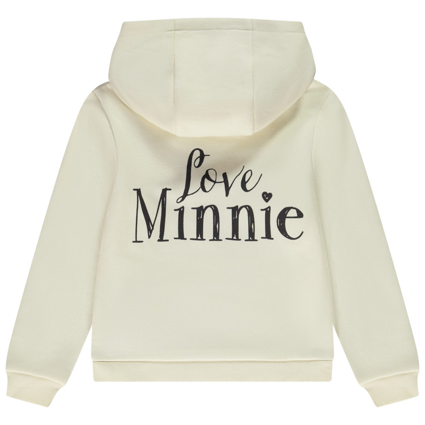 Sweat à capuche en molleton print Mickey & Minnie Disney pour fille 
