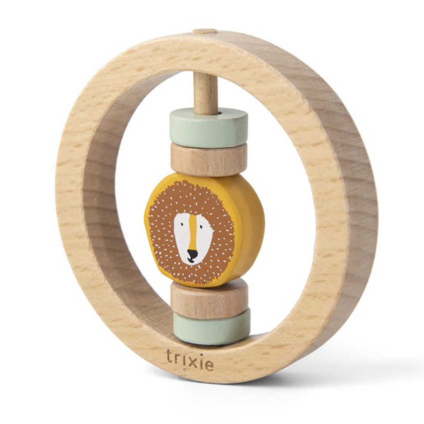 Hochet rond en bois - Mr. Lion