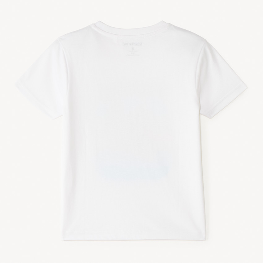 T-shirt manches courtes uni print estival fantaisie pour garçon 