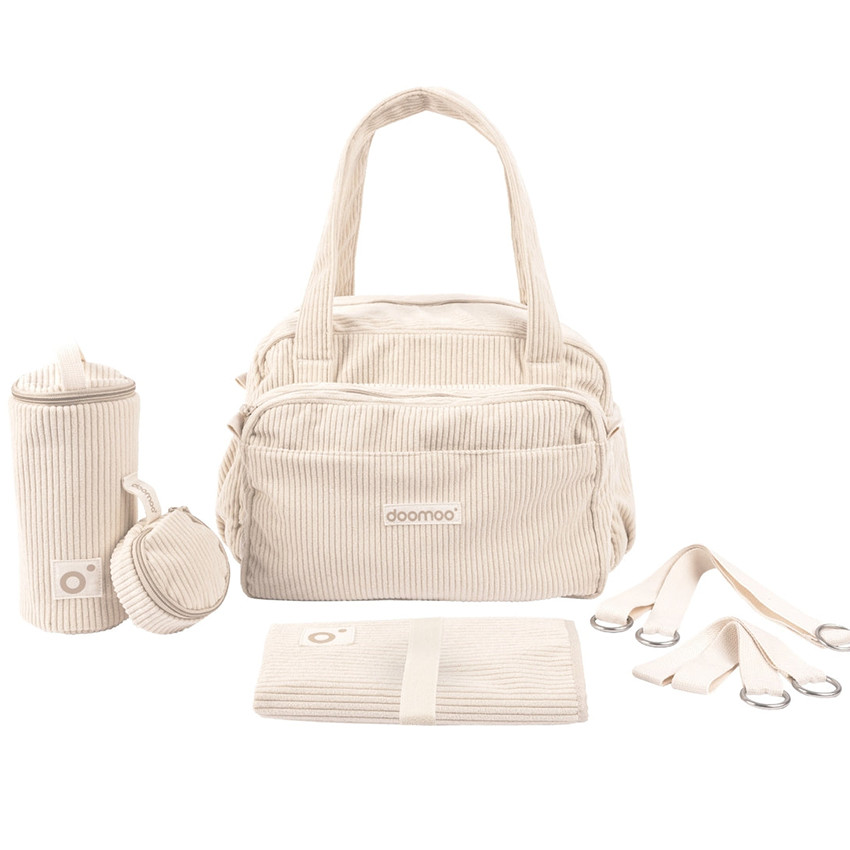 Sac à langer Fluffy Corduroy Beige 