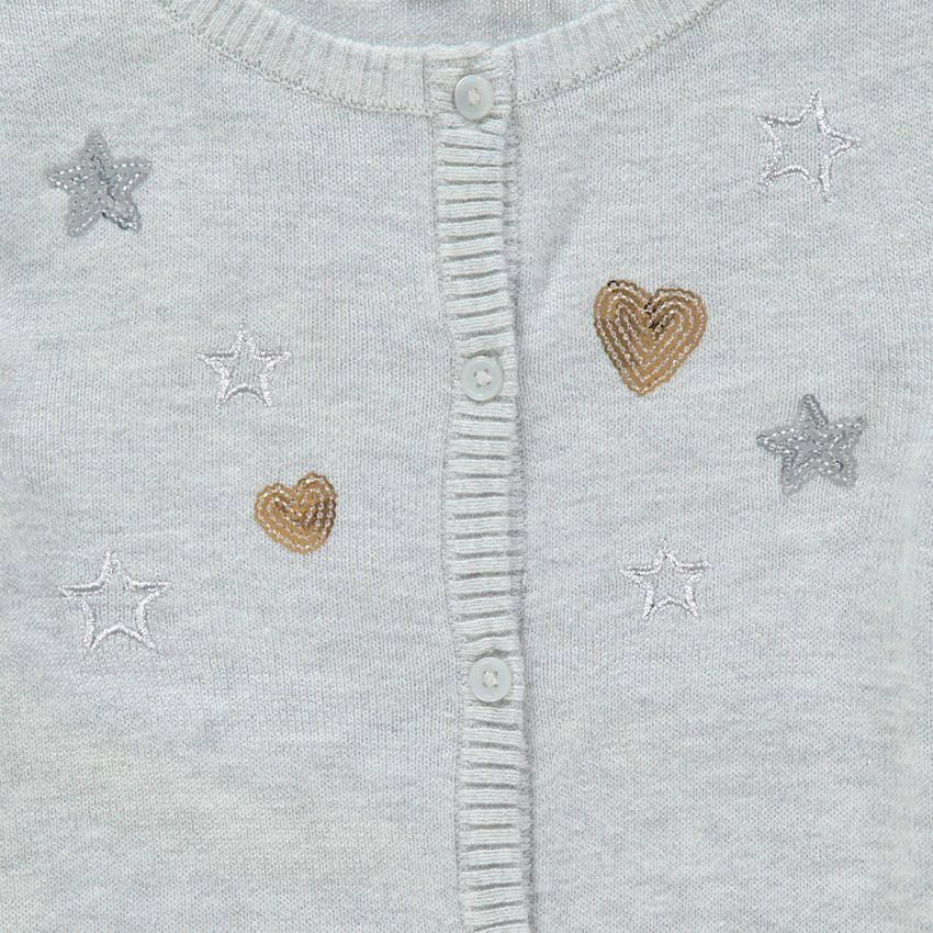 Gilet en tricot à motifs en sequins pour enfant fille 