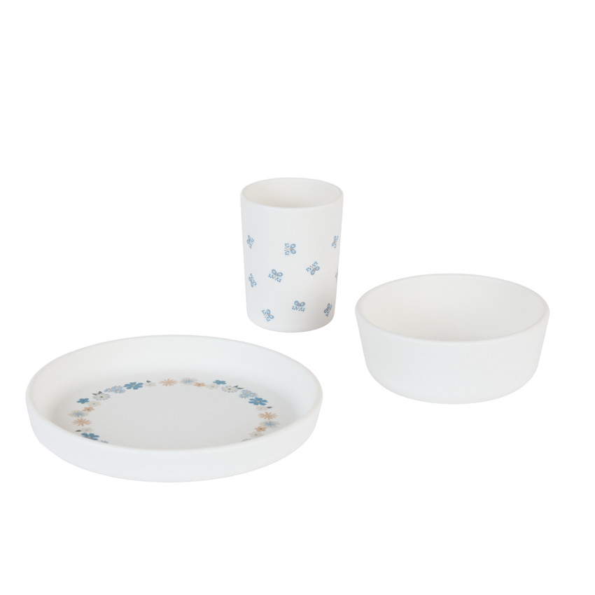 Coffret repas en silicone 5 pièces - Tiny Flowers 