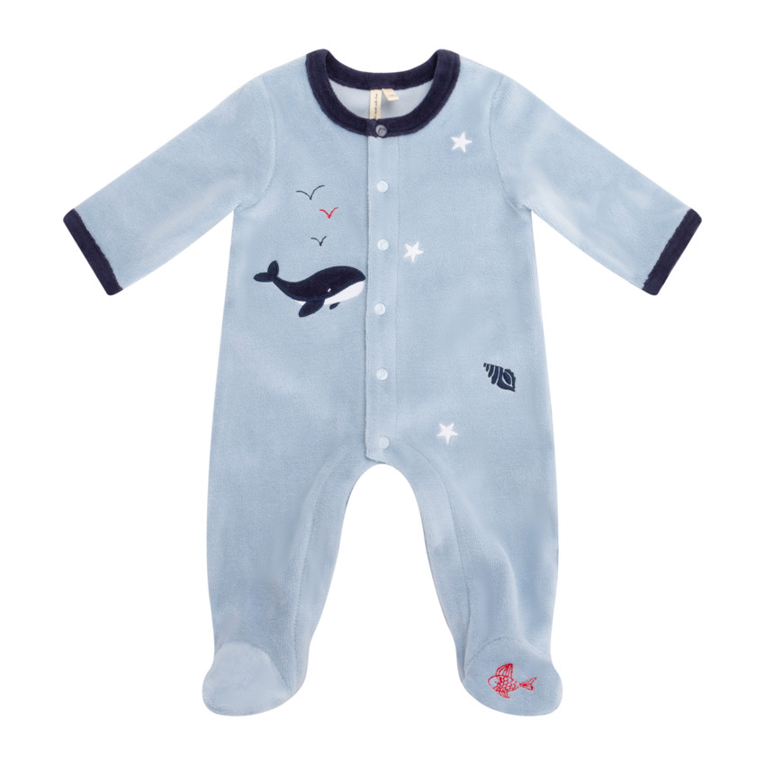 Dors bien en velours Pretty Sea pour bebe garcon