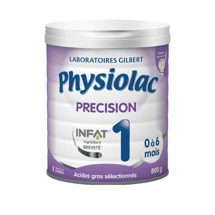 Lait en poudre Physiolac Precision 1 de 0 à 6 mois - 800g 