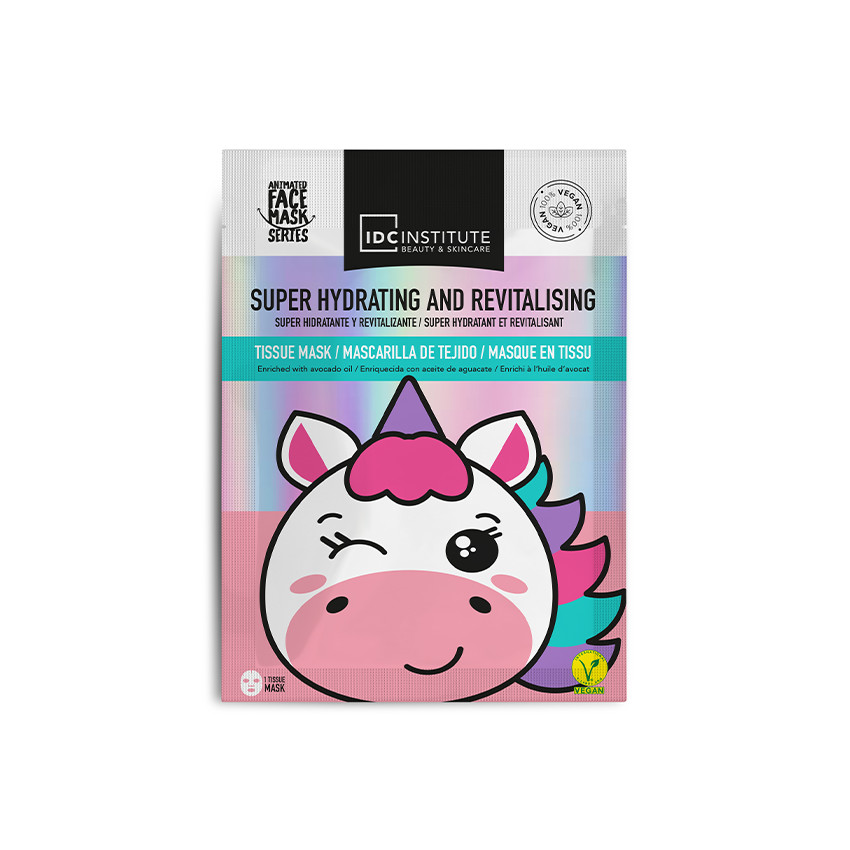 Masque en tissu hydratant et revitalisant Licorne 