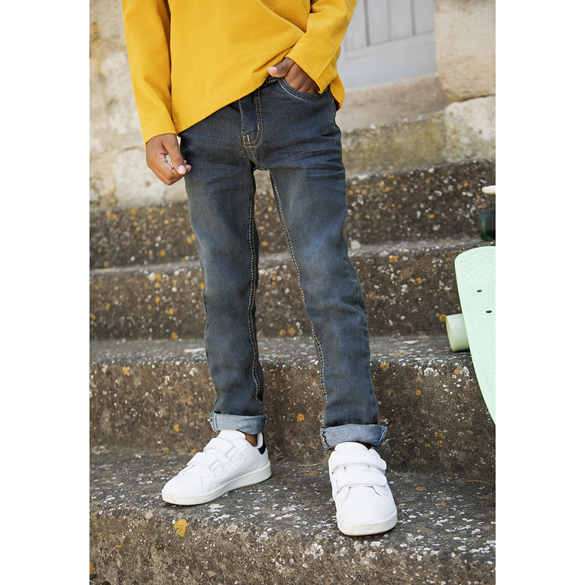Jean slim délavé pour enfant garçon 