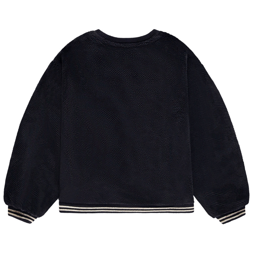Sweat oversize en sherpa avec broderie dorée Nice pour fille 