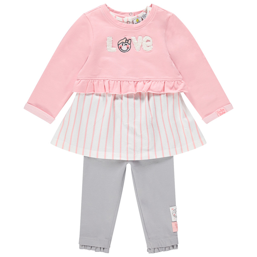 Ensemble avec tunique, sweat et legging Smiley 