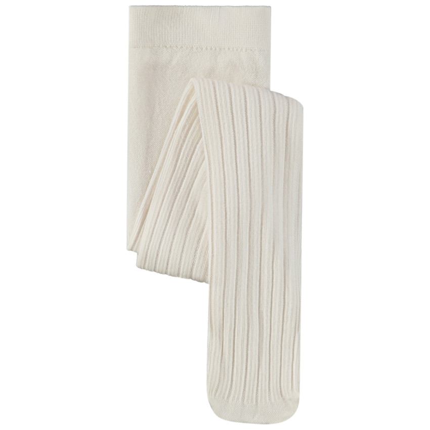 Paire de collants fins côtelés en pointelle pour fille