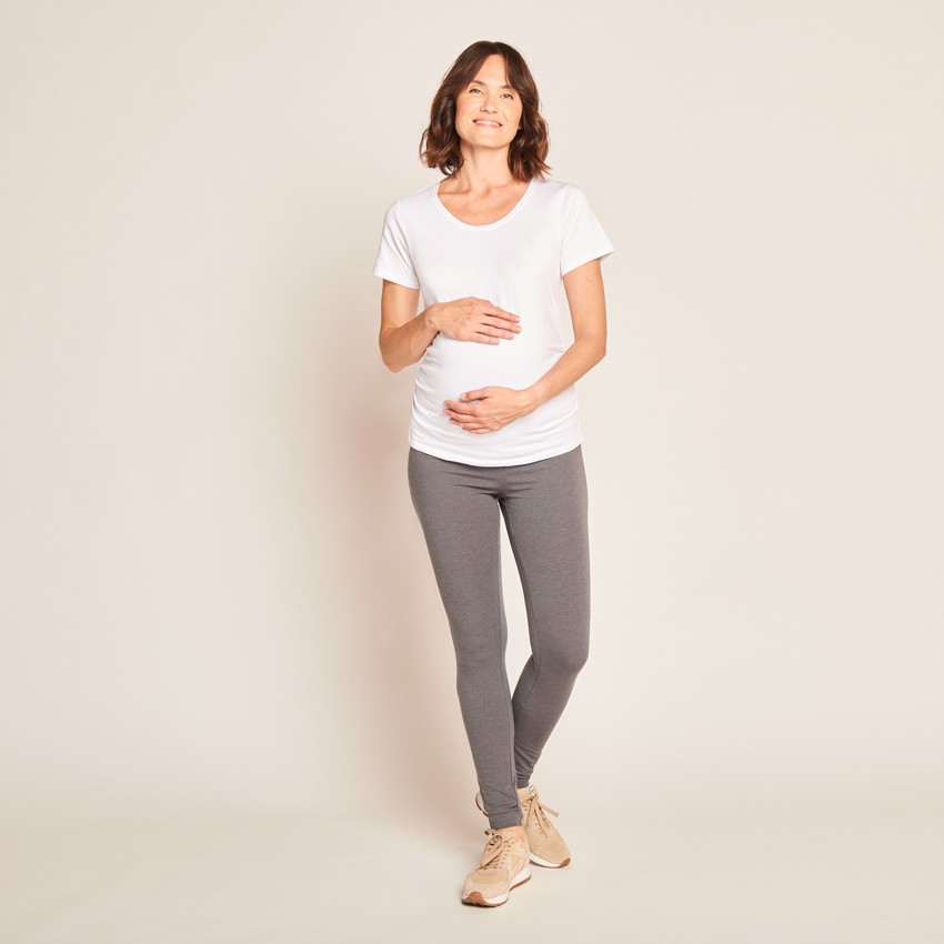 Legging de grossesse à bandeau haut uni 