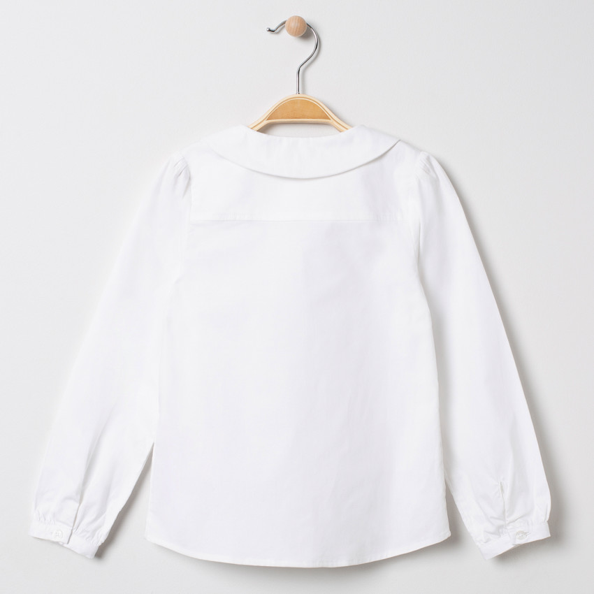 Chemise manches longues col Claudine 