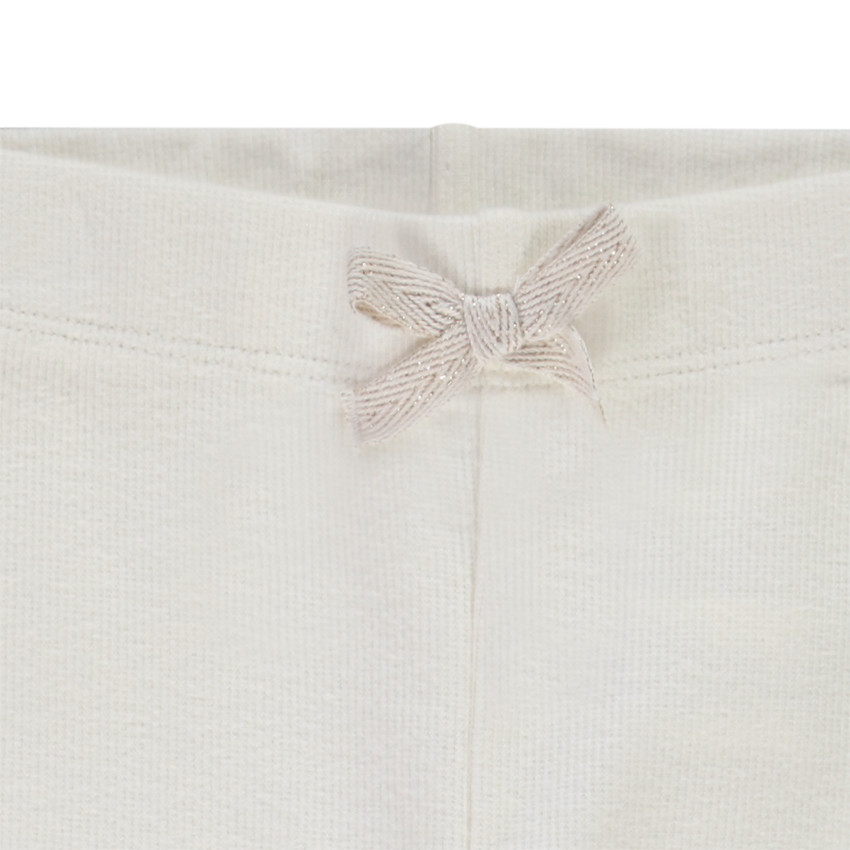 Legging côtelé avec nœud fantaisie pour fille 