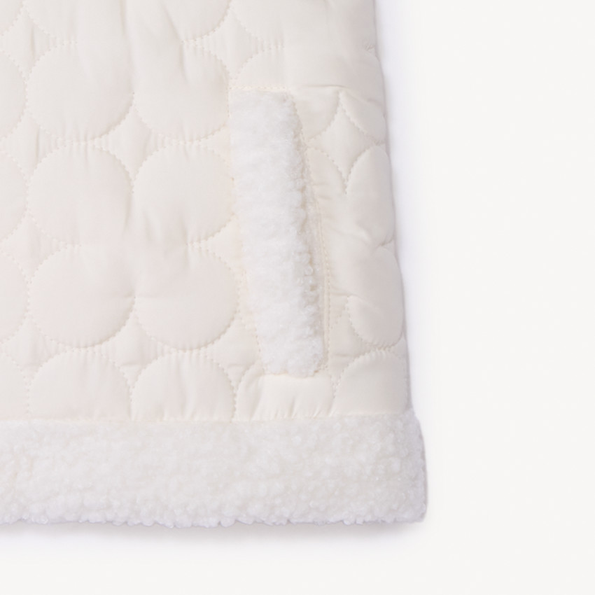 Doudoune sans manches à capuche ludique pour bébé fille 