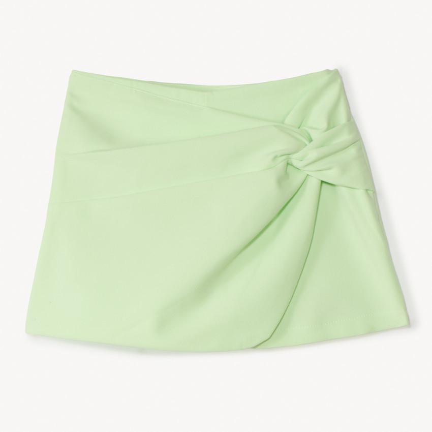 Jupe-short effet noué uni pour fille