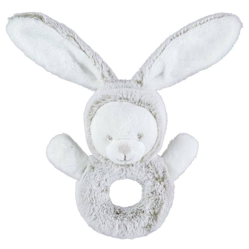 Hochet en sherpa forme lapin 