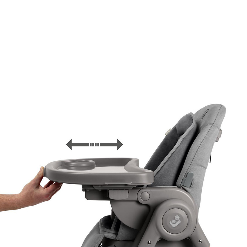 Chaise haute réglable et évolutive Minla Plus elegance graphite 