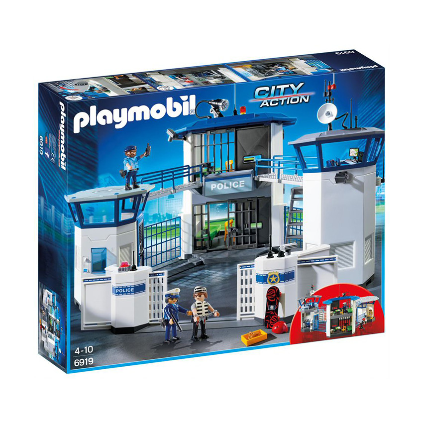 Comissariat de Police avec Prison Playmobil 