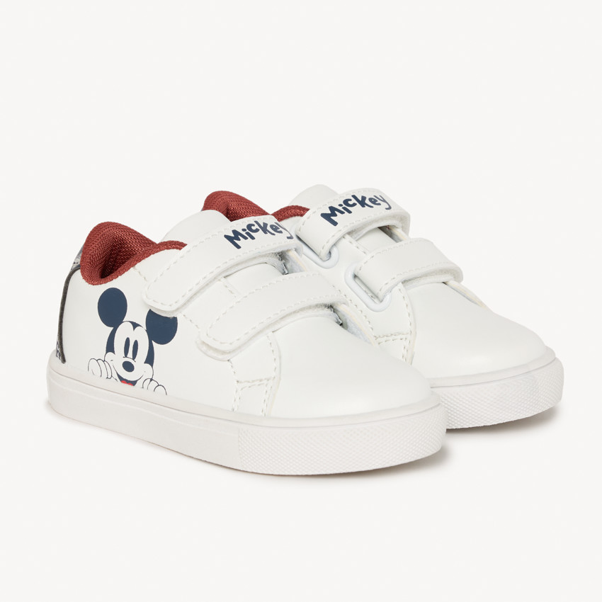 Baskets basses Mickey Disney à doubles velcros pour bébé garçon 