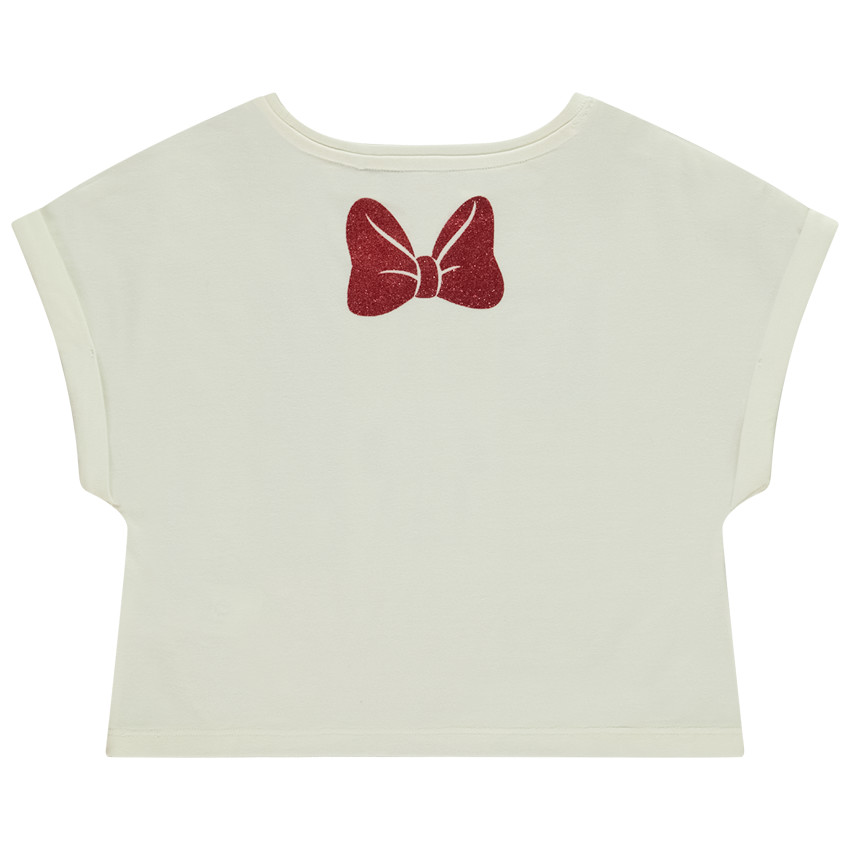 T-shirt manches courtes forme boîte Minnie Disney pour fille 