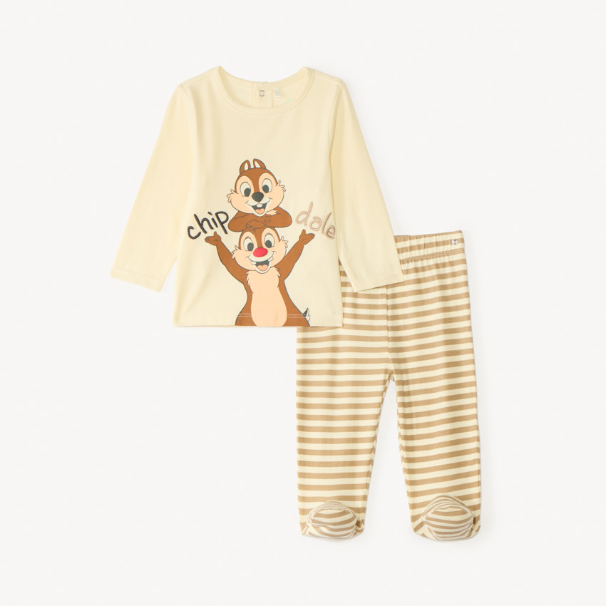 Set de pyjama 2 pièces en jersey Tic & Tac Disney pour bébé garçon avec finitions différentes selon l'âge 