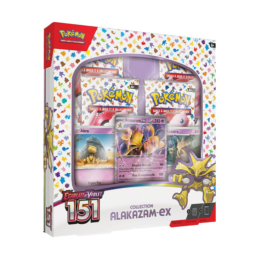 Coffret Pokémon Alakazam-ex 4 boosters Écarlate et Violet 