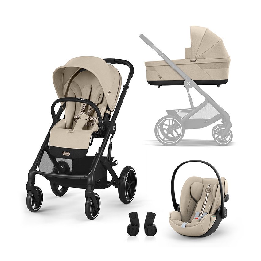 Pack Balios poussette S Lux + nacelle Cot S + siège-auto i-Size cloud G Almond Beige 