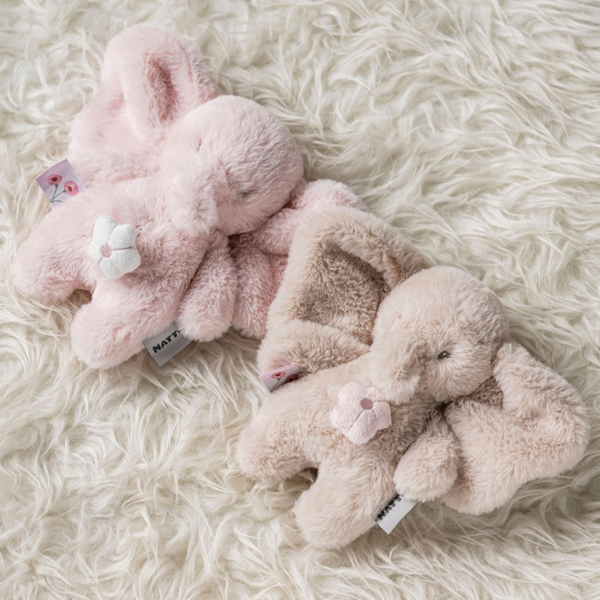 Mini peluche musicale éléphant - Fanfan - Rose - 20 cm 