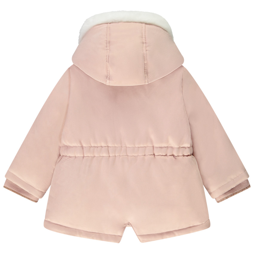 Parka Grand Froid 2 en 1 doublée fausse fourrure pour bébé fille 